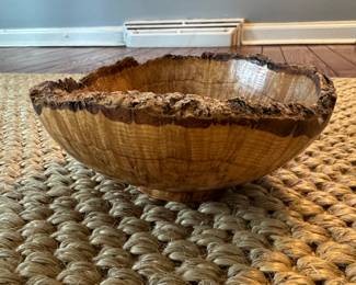 Dick Bemis Live Edge Burl Ash Wood Bowl. Measures 7" D x 3" H. Photo 1 of 2.