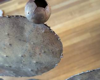 Round Top Antique Festival Sourced Patina Prickly Pear Cactus Statue. Measures 42.5" W x 39" H. Photo 2 of 3.