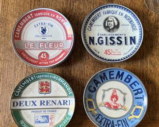 Set of 8 Bia Le Fleur Cheese Plates - 2 of Each Pattern Shown.