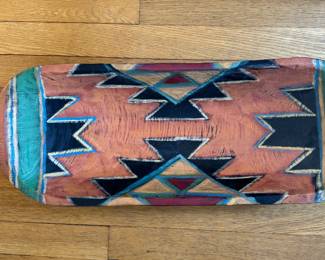 Elizabeth McNitt Acrylic on Pine Bowl. Measures 22" x 8.5". Photo 1 of 2.