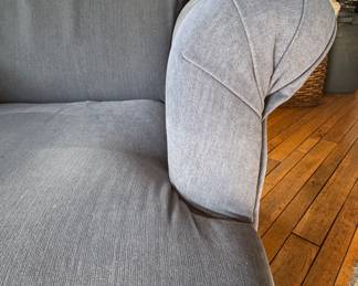 Pair of Vintage Club Chairs with Hand-Carved Wood Frame. Each Measures 36" W x 36" D. May Need Reupholstering. Ask Us For Resources! Photo 2 of 3.