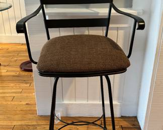 Pair of Bar Height Swivel Counter Stools. Seat Height Measures 30".