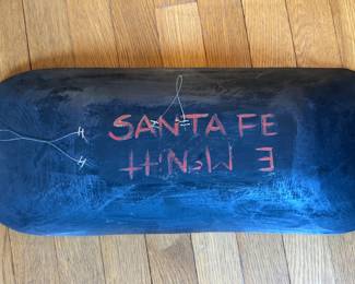 Elizabeth McNitt Acrylic on Pine Bowl. Measures 22" x 8.5". Photo 2 of 2.