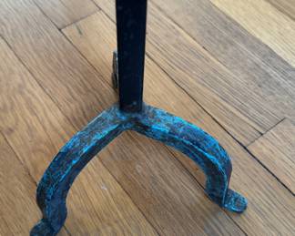 Wrought Iron 5 Candle Floor Candelabra. Measures 23.5" H x 18" W. Photo 2 of 2.