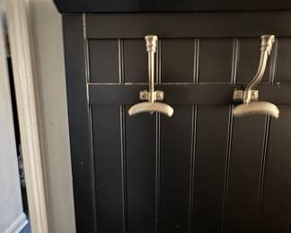 Pottery Barn Ebonized Wood Hall Tree With Storage Bench. Needs Some Tender Loving Care! But EXCELLENT BONES! Measures 44" x 20" D x 64" H. Photo 2 of 2.