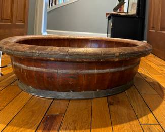 Rustic XL Wood Bowl. Measures 30" D x 8" H. Photo 1 of 2.