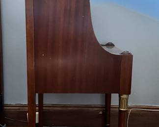 Pair of Vintage RWay Neoclassical Grantham Side Tables With Lion Head Drawer Pulls. Great As Is But Would Be EXCELLENT Painted or Lacquered For An Updated Look & Feel. Each Measures 17"W x 15" D x 31" H. Photo 1 of 2.