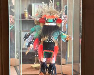 Hopi Native American Kachina Doll With Case.