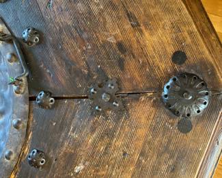 Vintage Spanish "Brassero-Style Fire Pit" Cocktail Table Sourced From Howard Johnson Estate Via Round Top Antique Festival. Measures 48" D x 20" H. Photo 2 of 3.