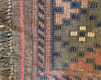 Vintage Tribal Runner. Measures 10' x 3'. Photo 2 of 3.