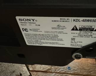 Sony Flat Screen TV. Photo 2 of 2.