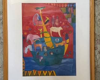 Sylvia Edwards Framed Noah's Ark Print. Photo 1 of 2.