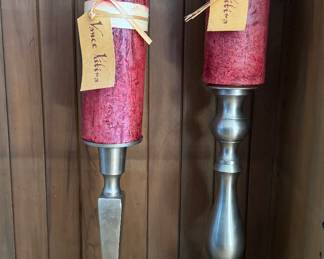 Pewter Candleholders.