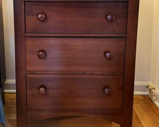 Pair of Vintage Kincade Bedside Tables with Pull Out Tray. Each Measures 26" x 16" x 31" H.