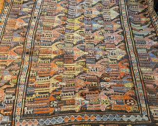 Vintage Soumak Tribal Rug. Can Be Used As Rug or Use Velcro Attachment For Wall Hanging. Measures 4' x 10'. Photo 1 of 3.