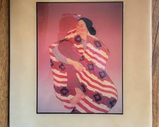 R.C. Gorman (Navajo Nation, (1931 – 2005), Decorative Ceramic Tile. Measures 12" x 12". Signed By Artist.