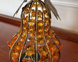 Metal Squash with Crystal Adornments.