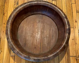 Rustic XL Wood Bowl. Measures 30" D x 8" H. Photo 2 of 2.