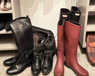 Torry Burch, Hunter Boots, etc. Size 7.