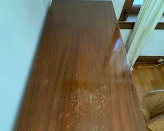 Vintage RWay Neoclassical Grantham Chest of Drawers With Lion Head Drawer Pulls. NEEDS Refinishing. Or Paint / Lacquer For An Updated Look. Ask Us For Resources! Measures 44" W x 20" D x 34" H. Photo 2 of 2.