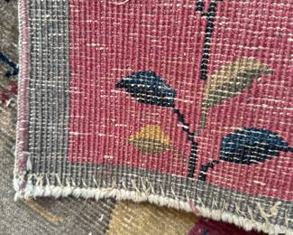 Antique Chinese Art Deco Rug. Measures 31" x 57". Photo 3 of 3.