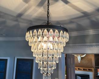 Tear Drop Chandelier. Measures 34" L x 16" D. Photo 2 of 2.