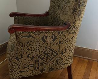 Round Top Antique Festival Sourced Club Chair with Claw Feet. Measures 26" W x 26" D. Photo 2 of 4.