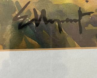 Spanish Landscape Signed By Artist. Watercolor. Measures 18.5" x 11.5"; 25" x 18.5" Including Frame. Photo 2 of 2.