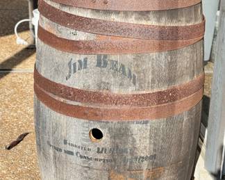 Vintage Jim Beam Branded Whiskey Burbon Barrel.