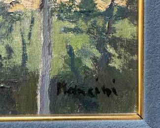 Antonio Selvaggio Mancini (Spain (1921 - 2008), Landscape. Oil on Canvas. Photo 2 of 2.