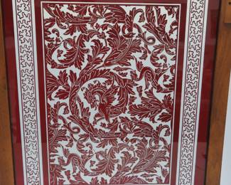 Griffon etched glass window