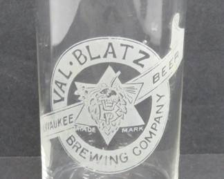 Pre Prohibition etched glasses Val Blatz