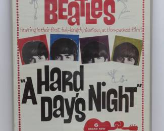 1990's Beatles reproduced movie poster