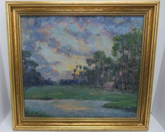 Charles H Worcester oil painting 1926