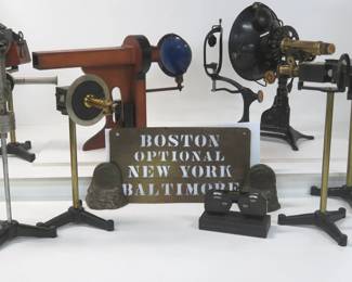 Optometry and Photometers, Bausch and Lomb bookends and testers
