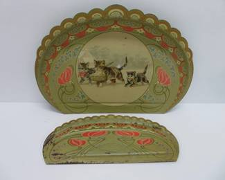 Art Deco Helena Maguire cats, crumb tray and scraper