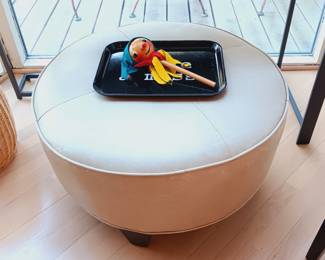 Ivory hassock by R. Jones, Dallas...