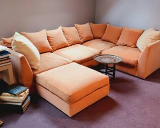 Vintage (ca 1970 Thayer Coggin?) 5 piece corduroy sectional...
