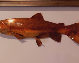 Handmade copper trout by artist/sculptor  R. Hanes Hoffman, Jr.