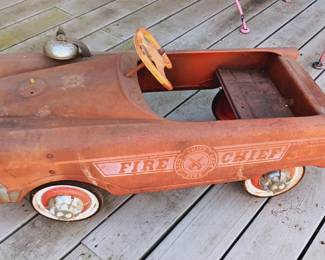Vintage  "Fire Chief" pedal car!