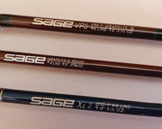 Collection of premium fly rods by G Loomis and Sage with original cases...
