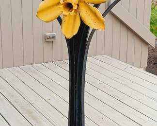 Nothing says spring like a 5ft hand forged iron daffodil!