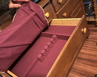 China and silver cabinet 