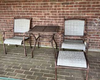 Metal patio set