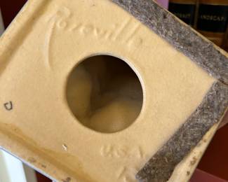 Rosville pottery candlestick 