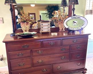 Ethan Allen Early American cherry dresser 