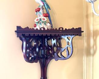 19th century mahogany wall brackets