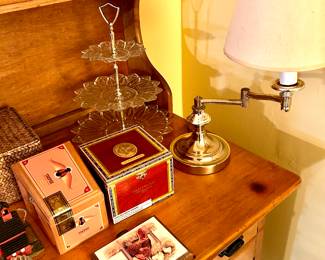 Cigar boxes , petit four plate 