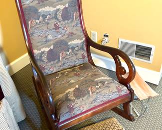 Tapestry covered rocker