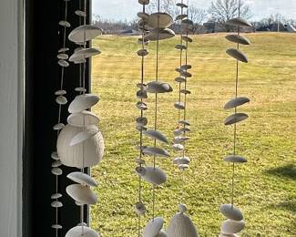 This is a really cool Mobile of different sized stones and porcelain spheres.  